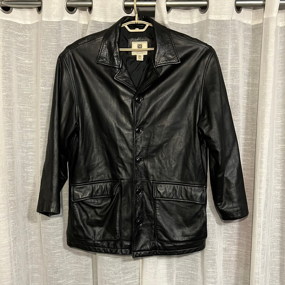 Maurice’s Black Button Up Leather Jacket